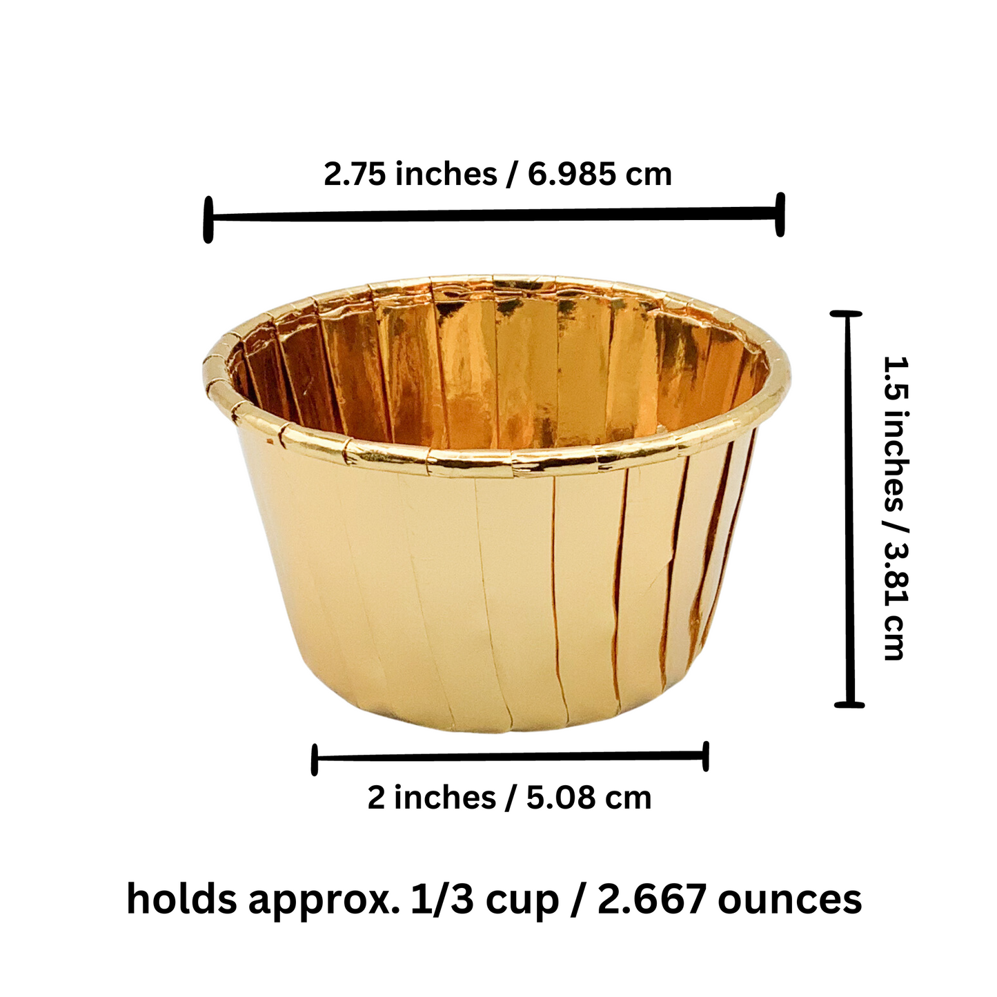 Blue, Silver, Red, Gold Foil Coated Paper Cupcake Liners For Kids Snack Cups, Single Serve samples, Graduation parties, Birthday parties, Holiday Party, and Mini Gift Basket, Easter Basket,