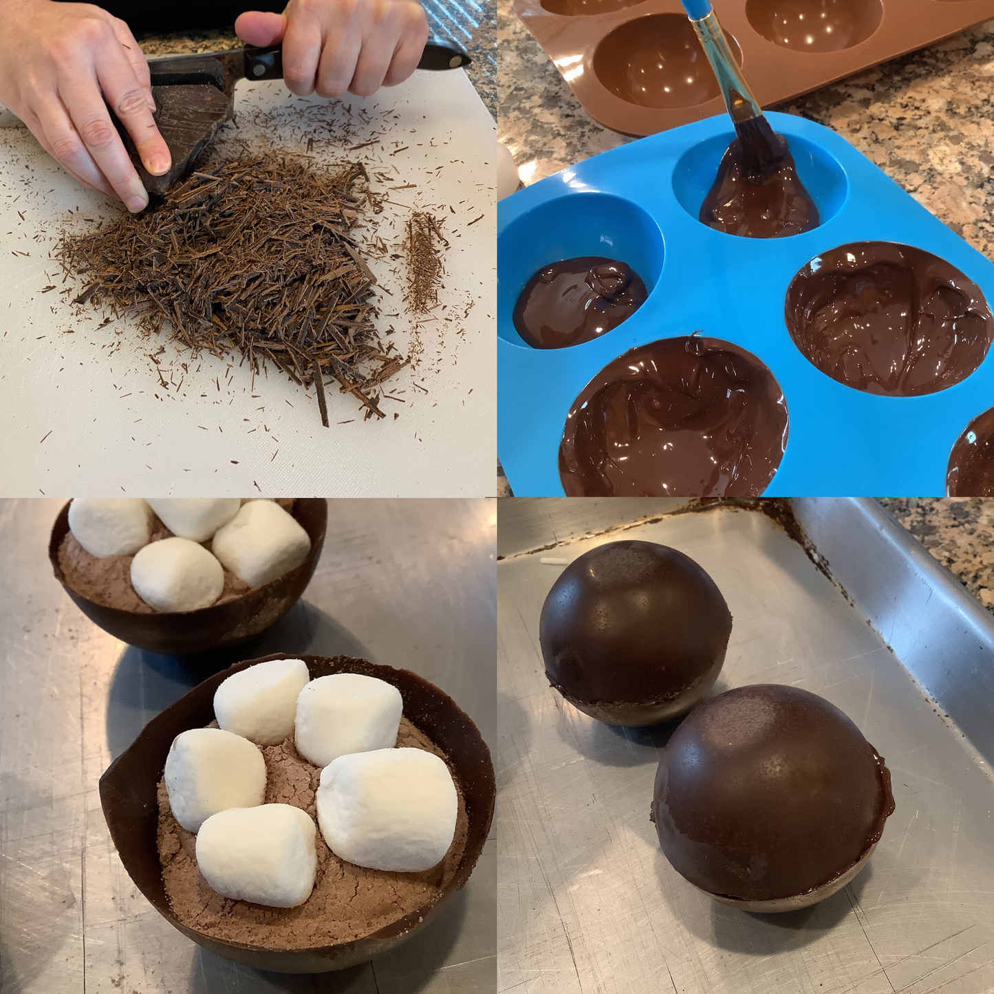 Hot Cocoa Bomb Silicone Molds  For Holiday Chocolate Candy Making, Cocoa, Mini Cake, Gelatin Desserts, and Festive Party Favors - 2 Pack