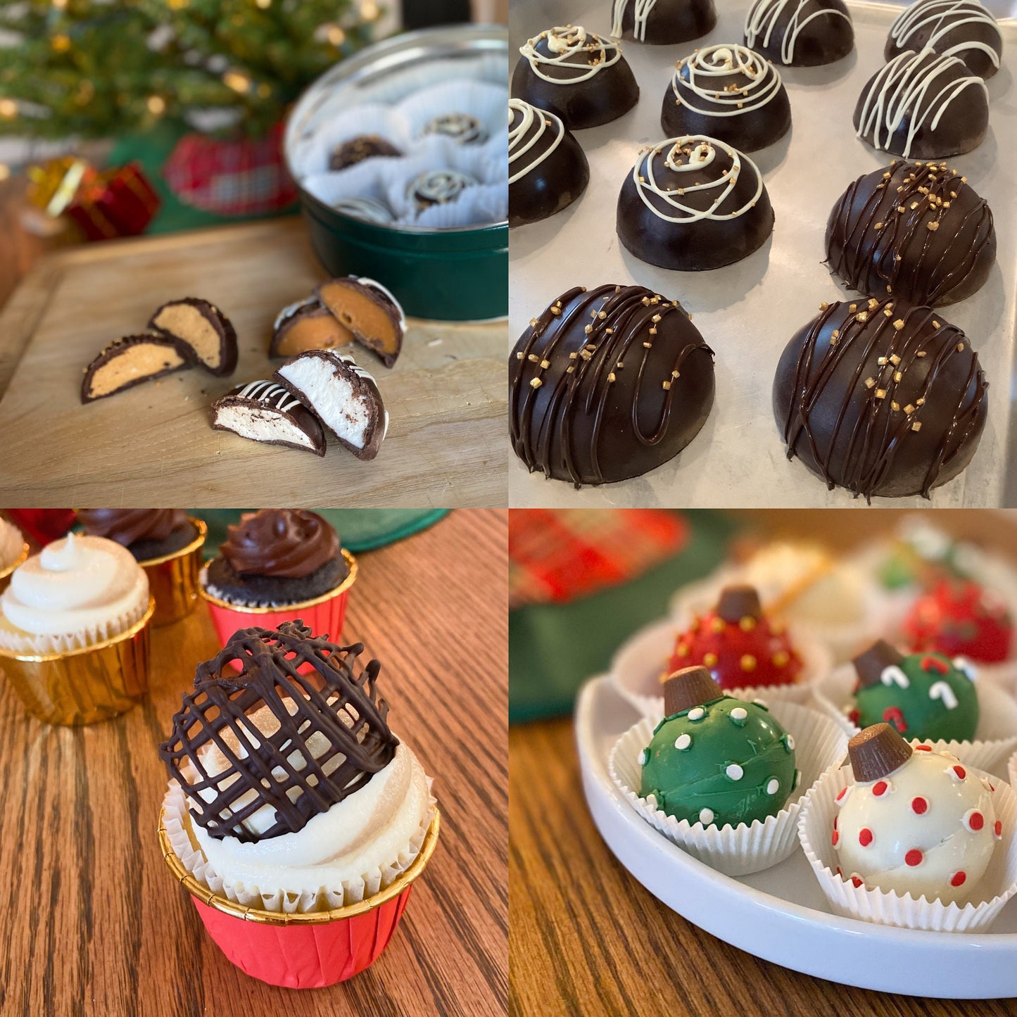 Hot Cocoa Bomb Silicone Molds  For Holiday Chocolate Candy Making, Cocoa, Mini Cake, Gelatin Desserts, and Festive Party Favors - 2 Pack