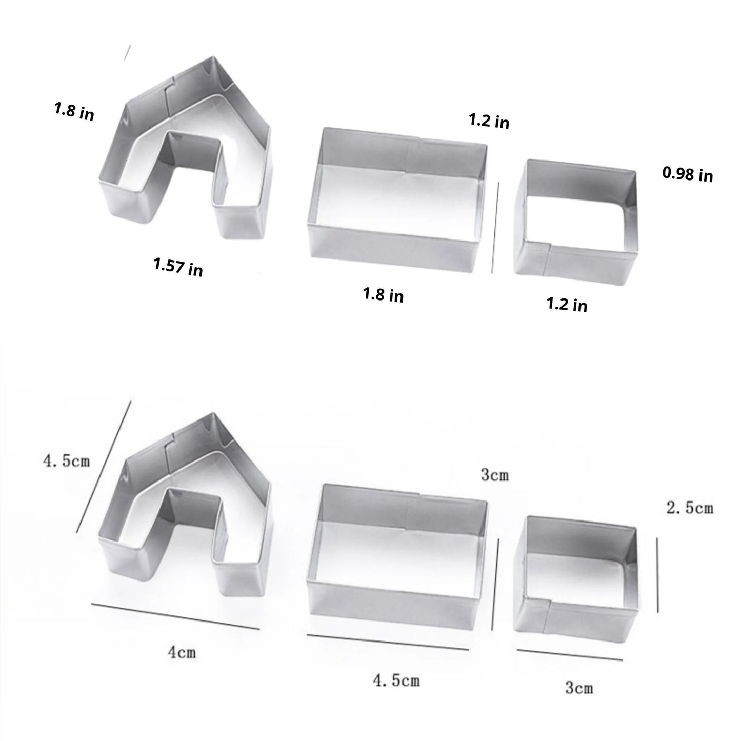 Mini Gingerbread House Cookie Cutters Set, Holiday Baking Tools for Christmas Cookies, Fun Cookie Shapes, Kids Baking Activities, Christmas party Favors, gingerbread house kit, Gingerbread decorating, Gingerbread decorating party, Kids Christmas Activity, Gingerbread and Hot Cocoa, 